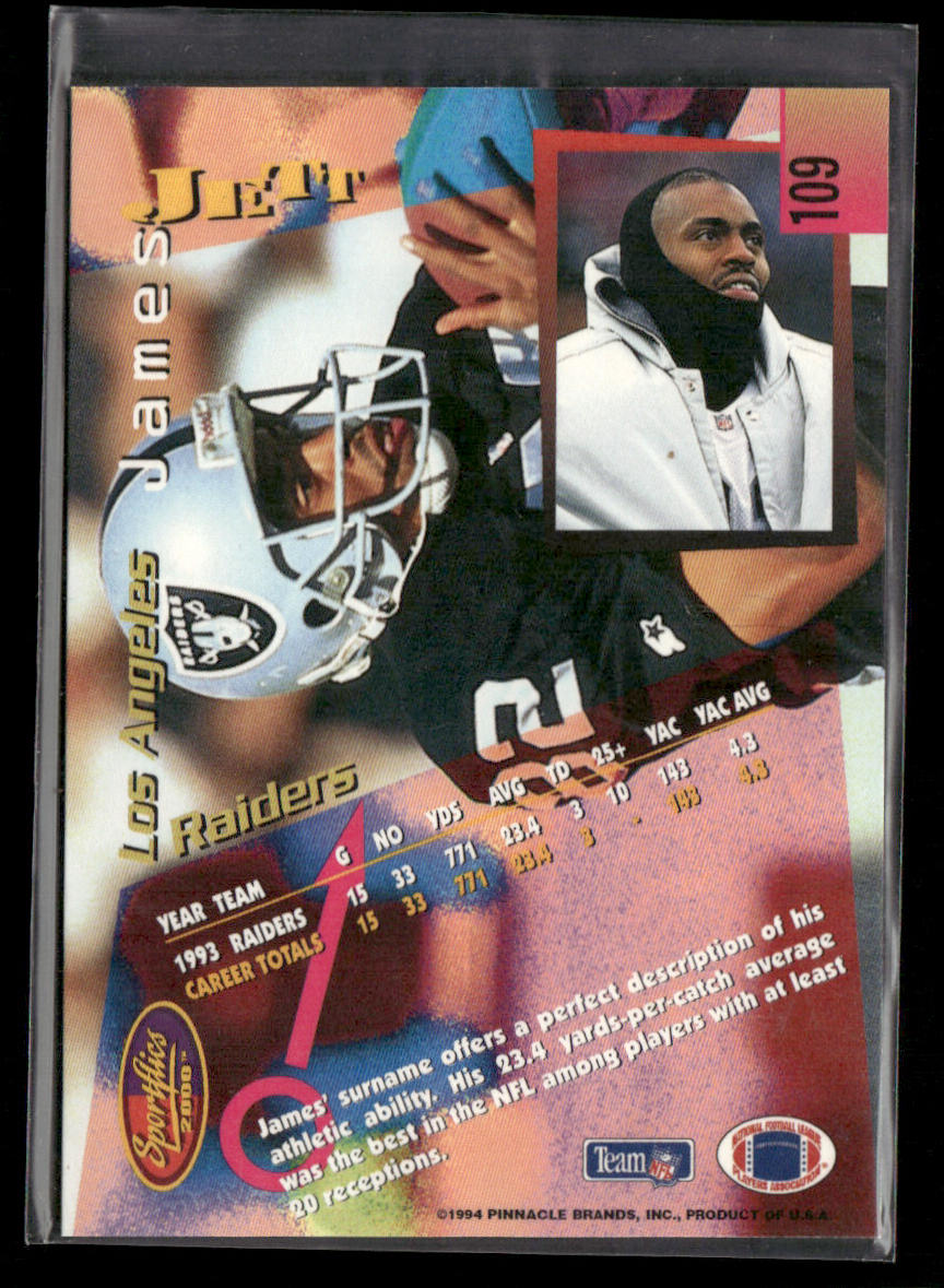 James Jett 1994 Sportflics #109 Los Angeles Raiders