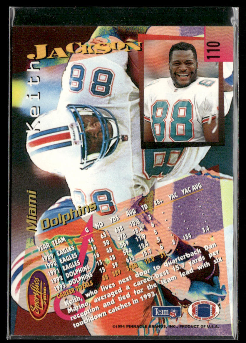 Keith Jackson 1994 Sportflics #110 Miami Dolphins