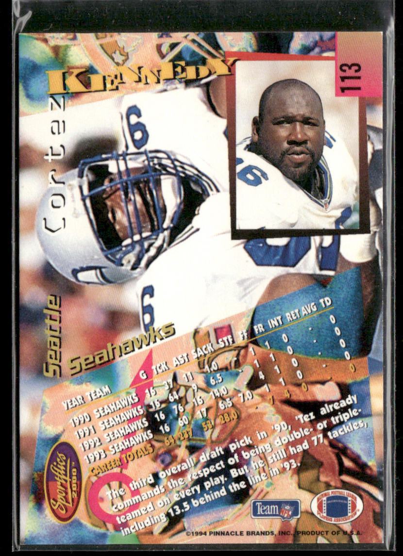 Cortez Kennedy 1994 Sportflics #113 Seattle Seahawks