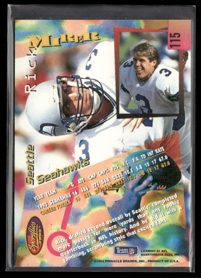 Rick Mirer 1994 Sportflics #115 Seattle Seahawks