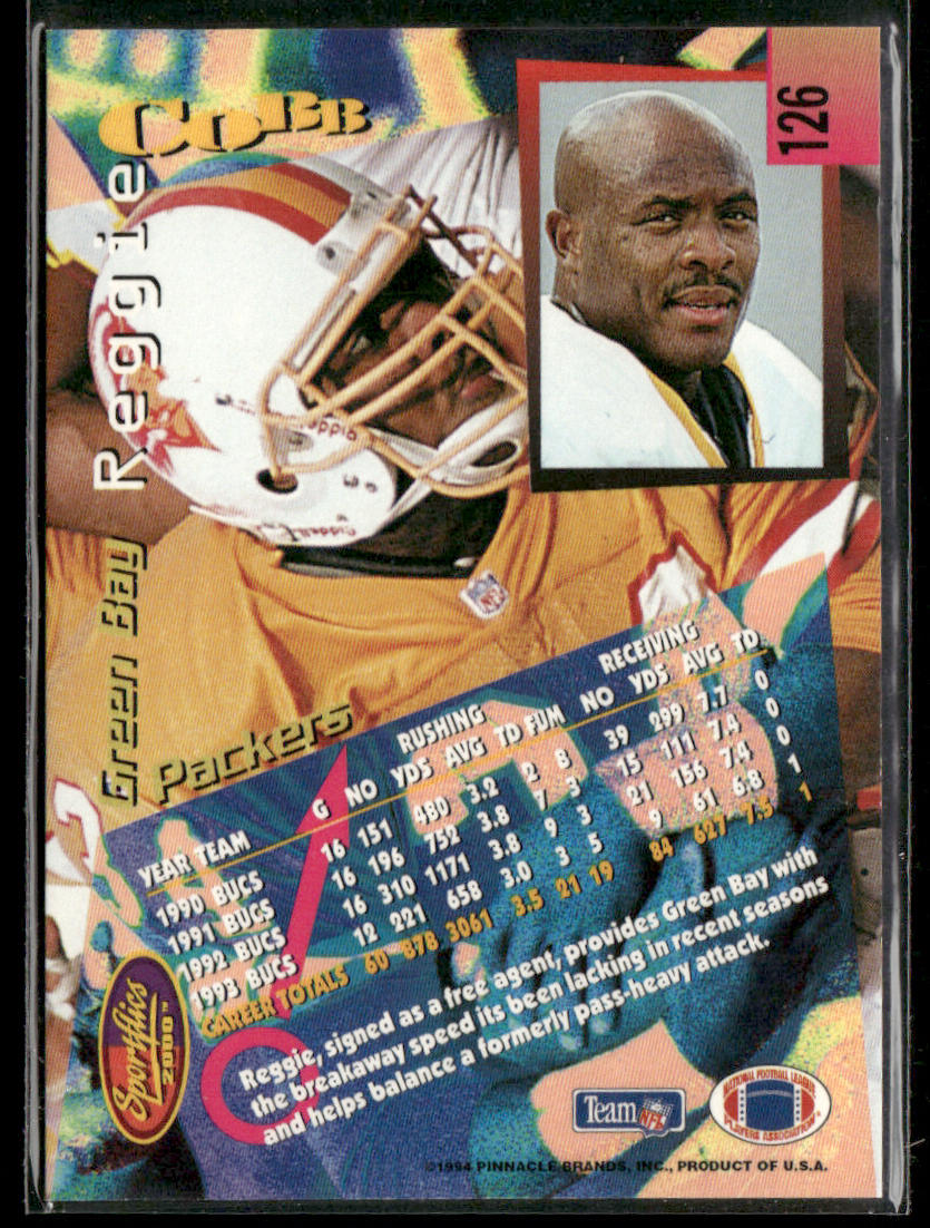 Reggie Cobb 1994 Sportflics #126 Green Bay Packers