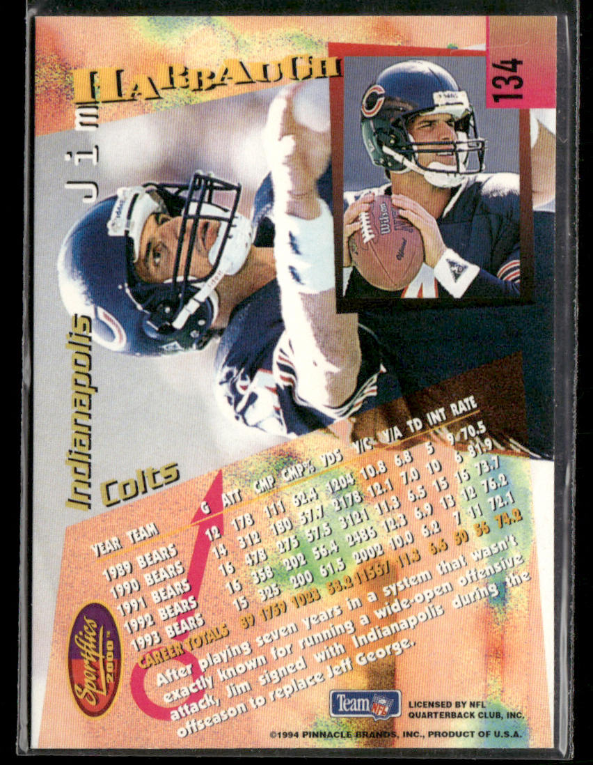 Jim Harbaugh 1994 Sportflics #134 Indianapolis Colts