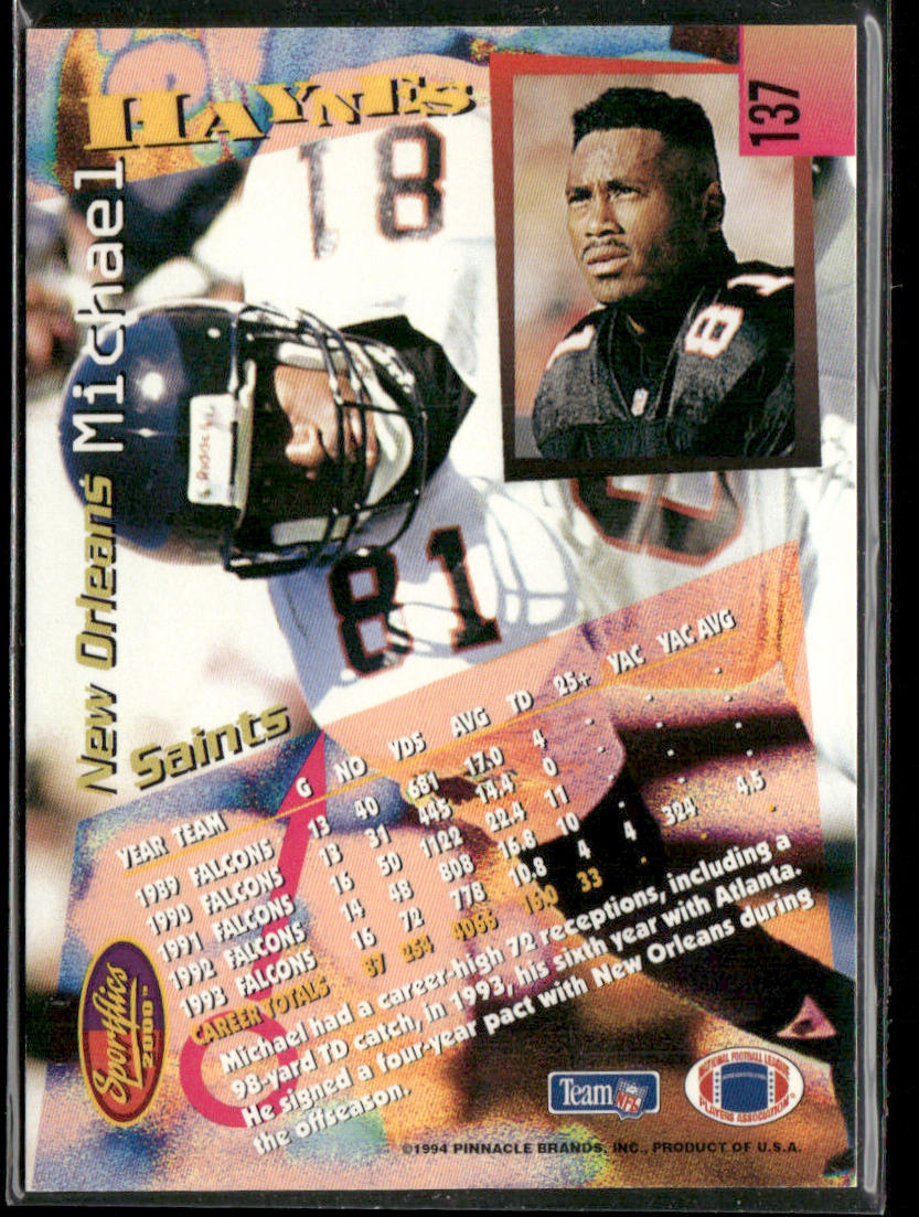 Michael Haynes 1994 Sportflics #137 New Orleans Saints