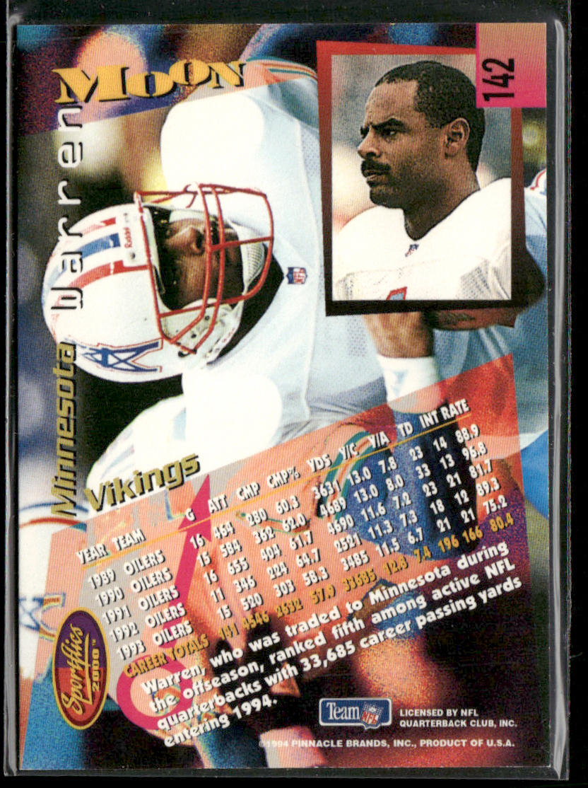 Warren Moon 1994 Sportflics #142 Minnesota Vikings