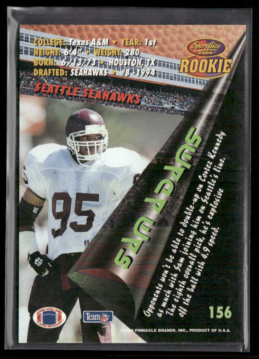 Sam Adams 1994 Sportflics #156 RC Seattle Seahawks
