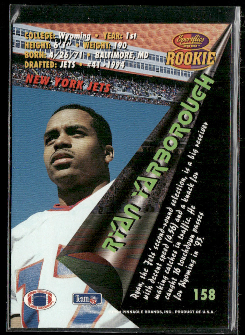 Ryan Yarborough 1994 Sportflics #158 RC New York Jets