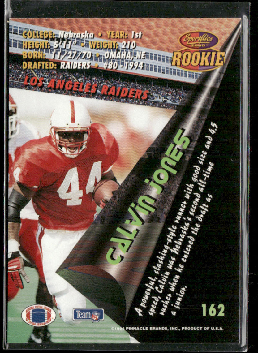 Calvin Jones 1994 Sportflics #162 RC Los Angeles Raiders