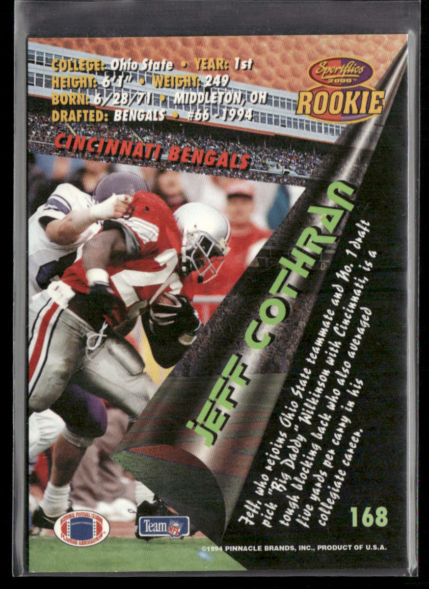 Jeff Cothran 1994 Sportflics #168 RC Cincinnati Bengals