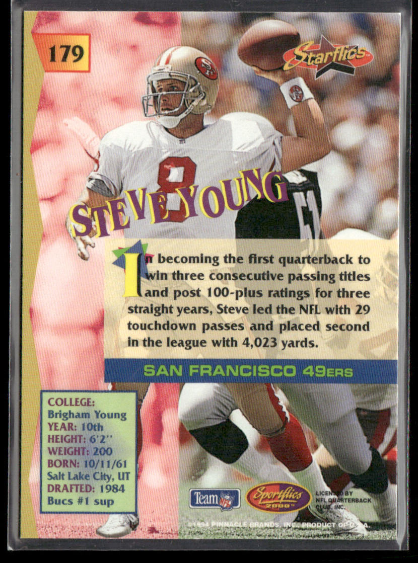 Steve Young 1994 Sportflics #179 San Francisco 49ers