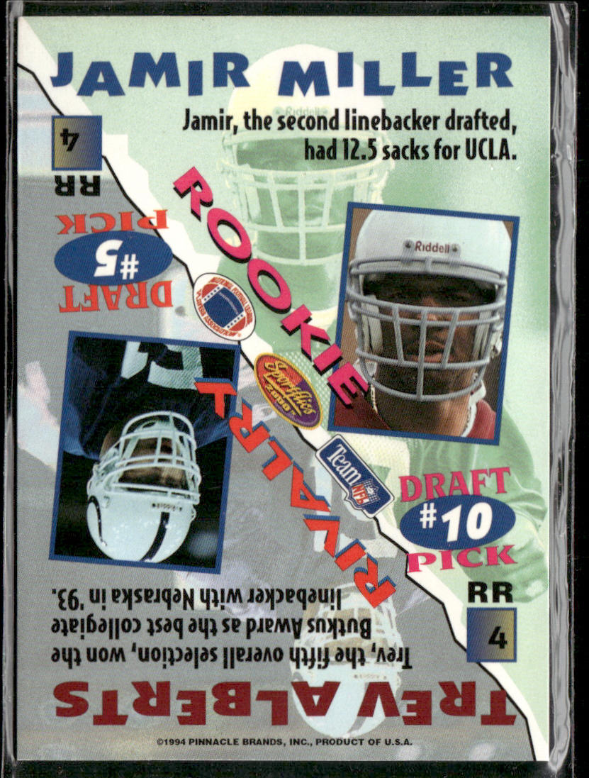 Jamir Miller / Trev Alberts 1994 Sportflics Rookie Rivalry #RR4