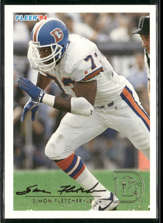Simon Fletcher 1994 Fleer #136 Denver Broncos