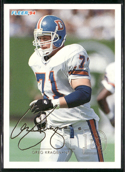 Greg Kragen 1994 Fleer #137 Denver Broncos