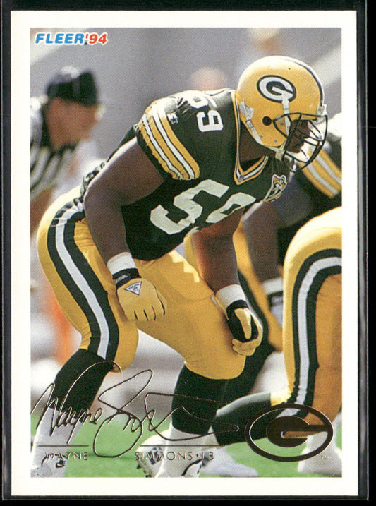 Wayne Simmons 1994 Fleer #177 Green Bay Packers