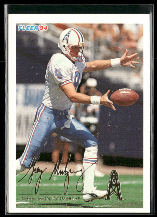 Greg Montgomery 1994 Fleer #192 Houston Oilers