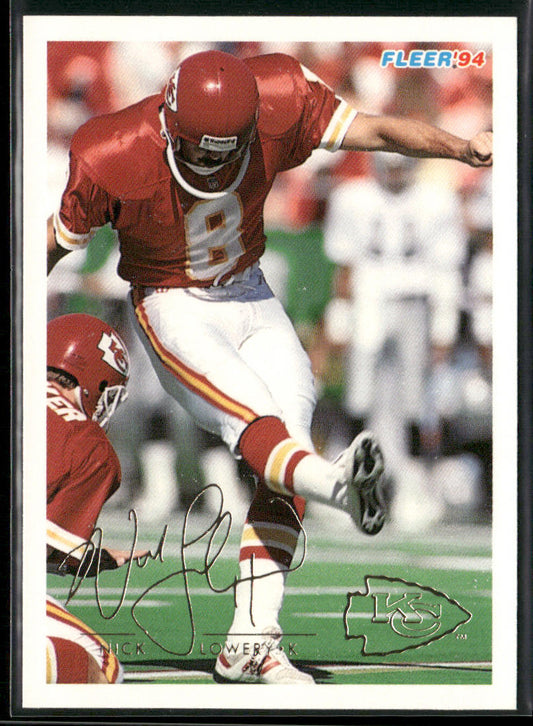 Nick Lowery 1994 Fleer #224 Kansas City Chiefs