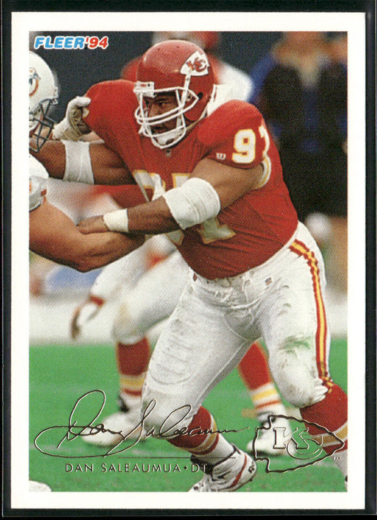Dan Saleaumua 1994 Fleer #227 Kansas City Chiefs