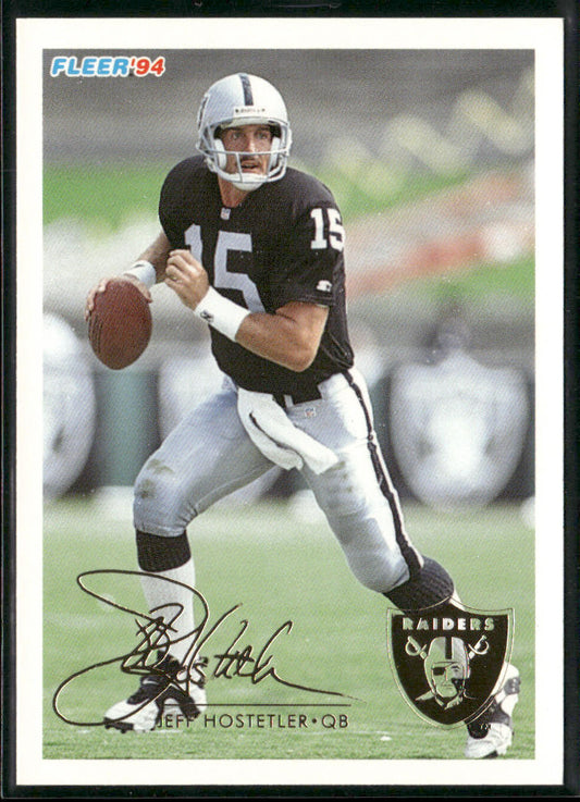 Jeff Hostetler 1994 Fleer #234 Los Angeles Raiders