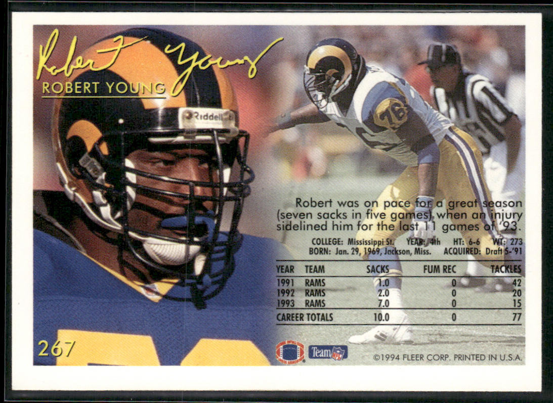 Robert Young 1994 Fleer #267 Los Angeles Rams