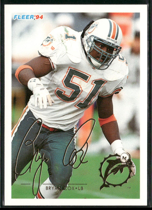 Bryan Cox 1994 Fleer #272 Miami Dolphins