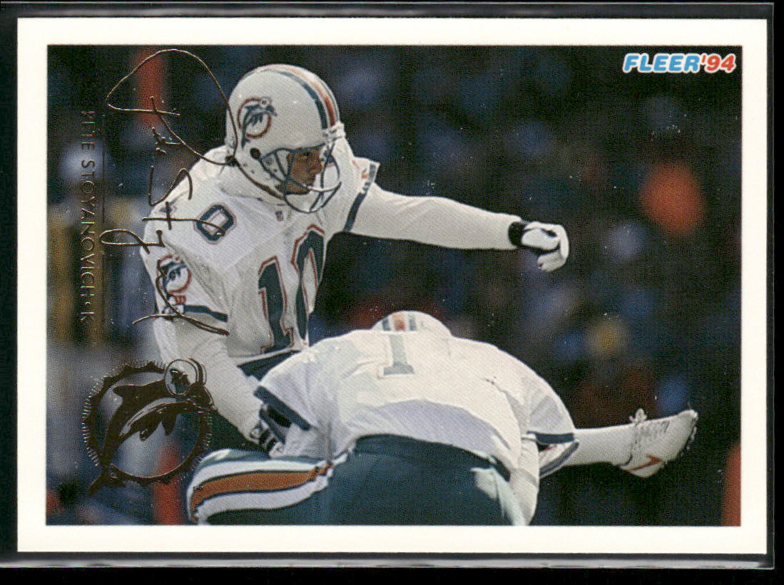 Pete Stoyanovich 1994 Fleer #284 Miami Dolphins