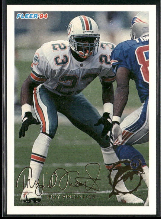 Troy Vincent 1994 Fleer #285 Miami Dolphins