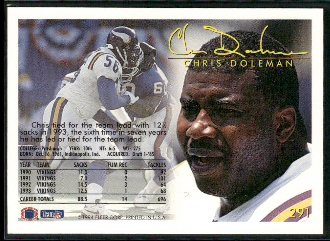 Chris Doleman 1994 Fleer #291 Atlanta Falcons
