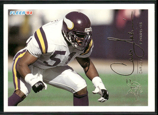 Carlos Jenkins 1994 Fleer #296 Minnesota Vikings