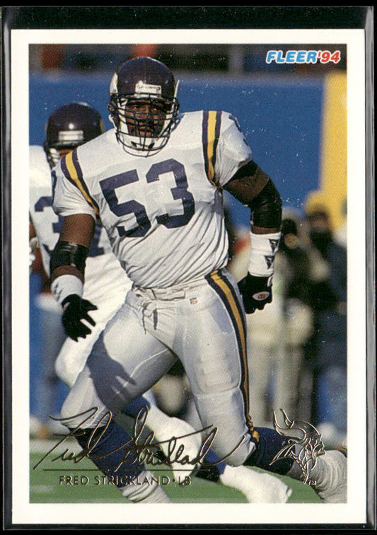 Fred Strickland 1994 Fleer #303 Minnesota Vikings