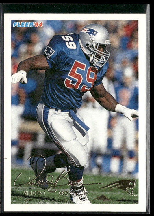 Vincent Brown 1994 Fleer #308 New England Patriots
