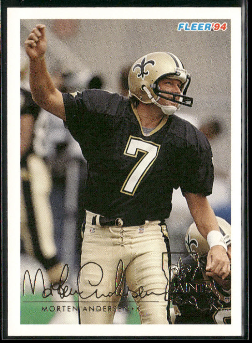 Morten Andersen 1994 Fleer #318 New Orleans Saints