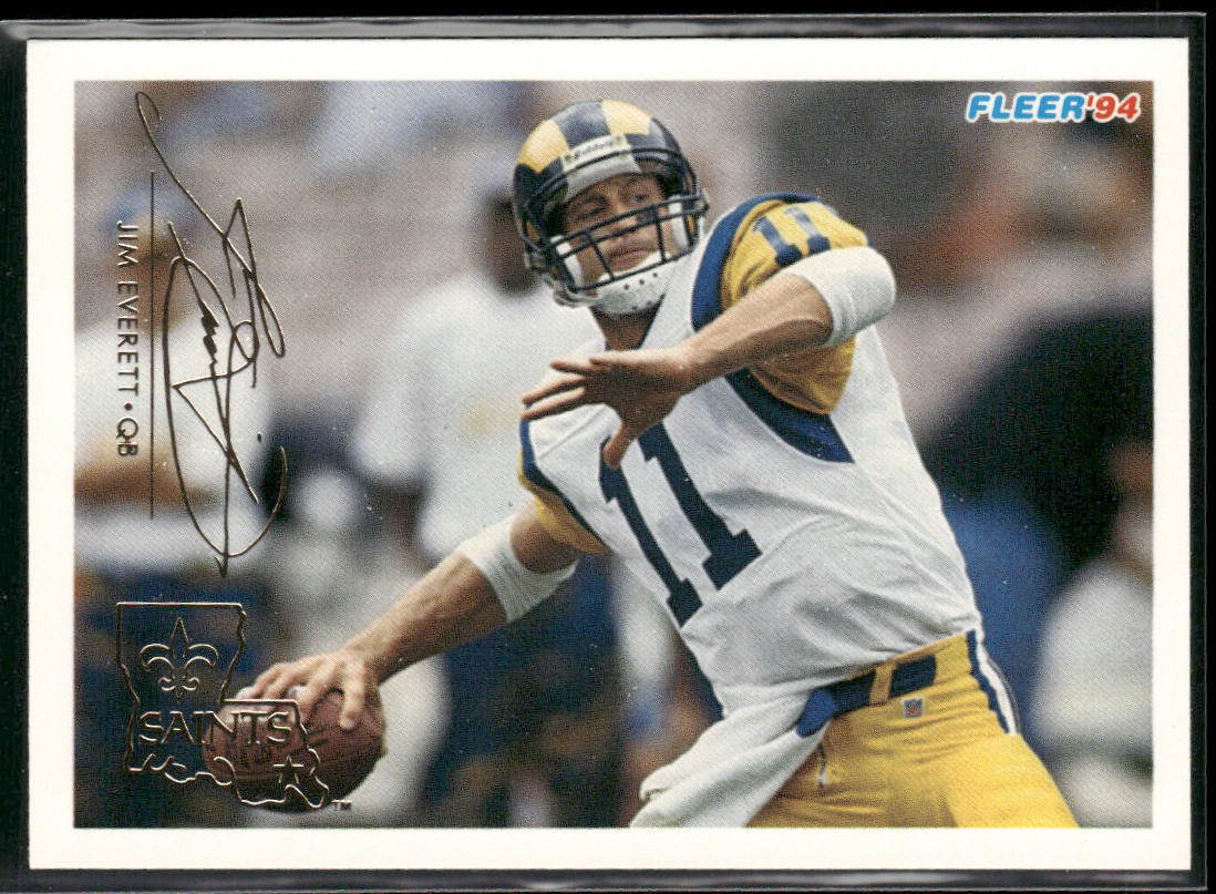 Jim Everett 1994 Fleer #323 New Orleans Saints