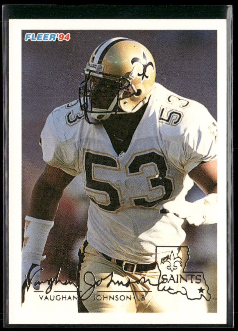 Vaughan Johnson 1994 Fleer #327 New Orleans Saints