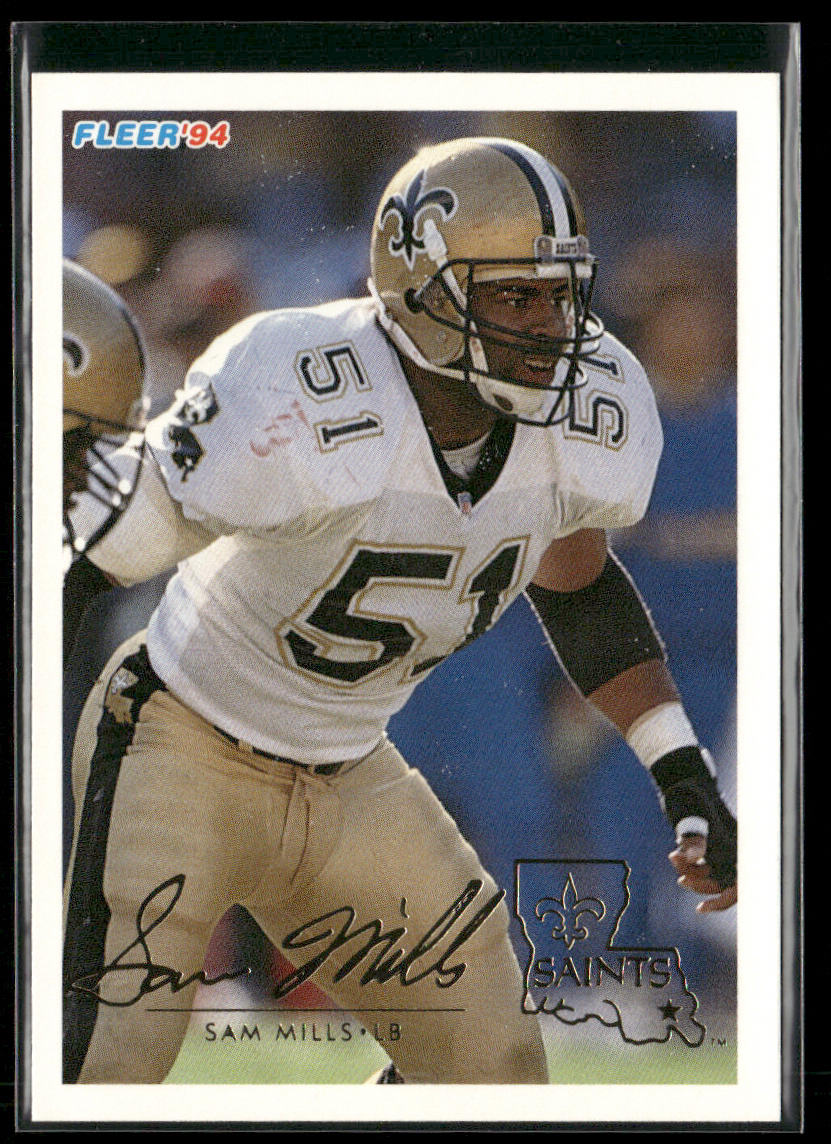 Sam Mills 1994 Fleer #330 New Orleans Saints