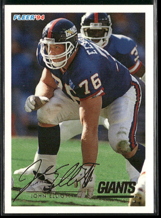 John Elliott 1994 Fleer #342 New York Giants