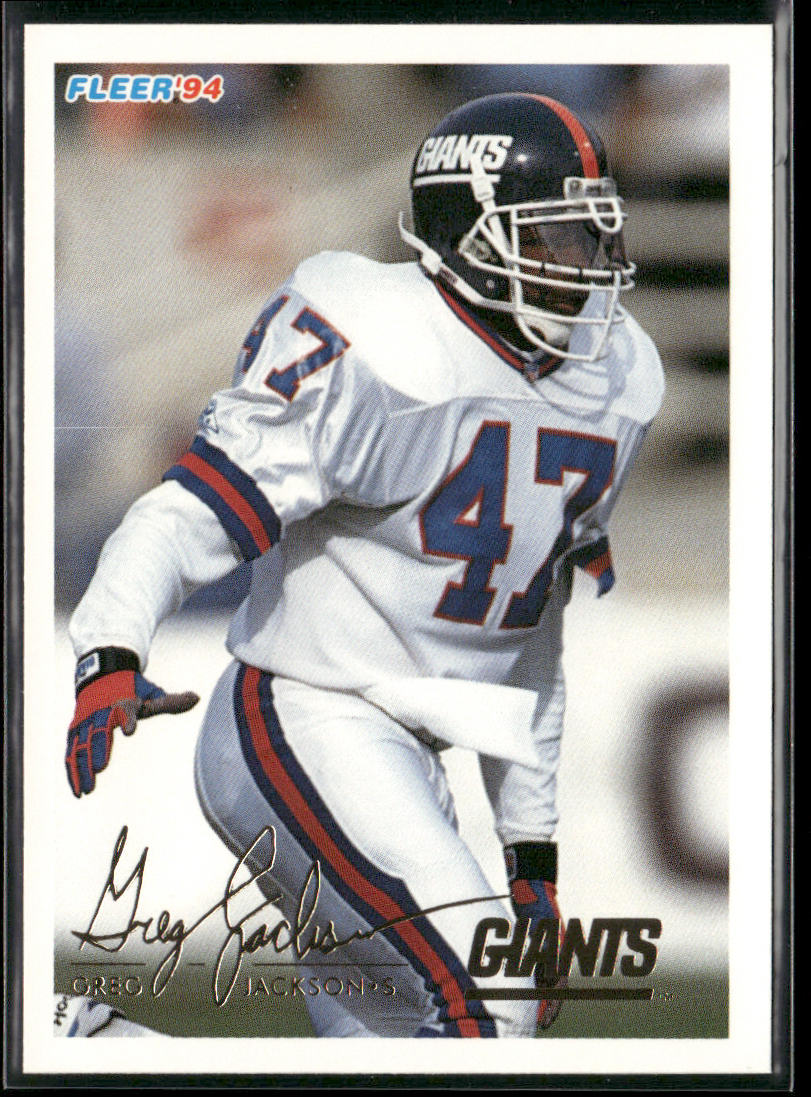 Greg Jackson 1994 Fleer #344 New York Giants