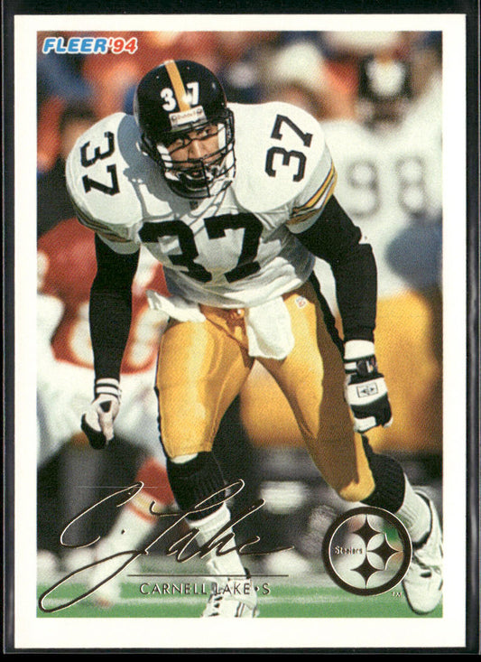 Carnell Lake 1994 Fleer #390 Pittsburgh Steelers
