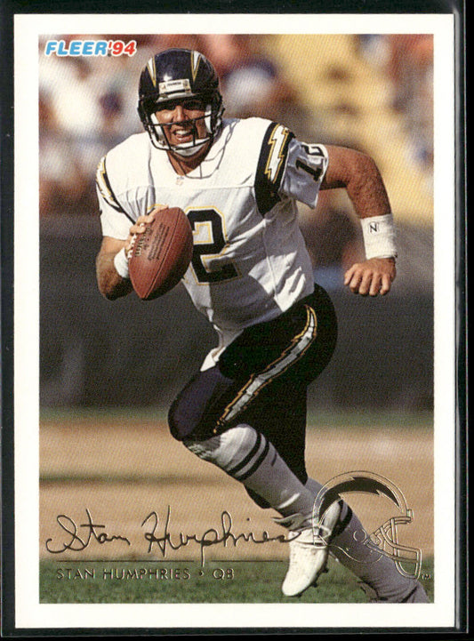 Stan Humphries 1994 Fleer #403 San Diego Chargers