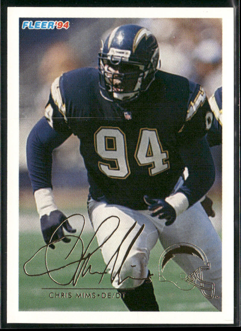 Chris Mims 1994 Fleer #406 San Diego Chargers