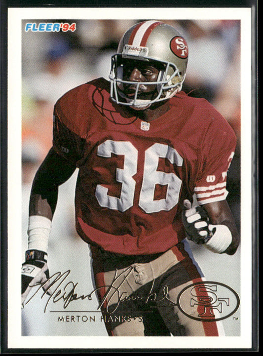Merton Hanks 1994 Fleer #413 San Francisco 49ers