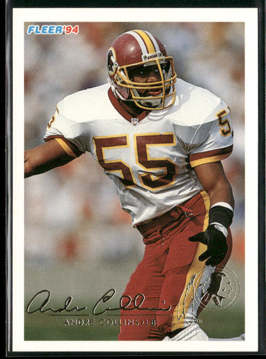 Andre Collins 1994 Fleer #461 Washington Redskins