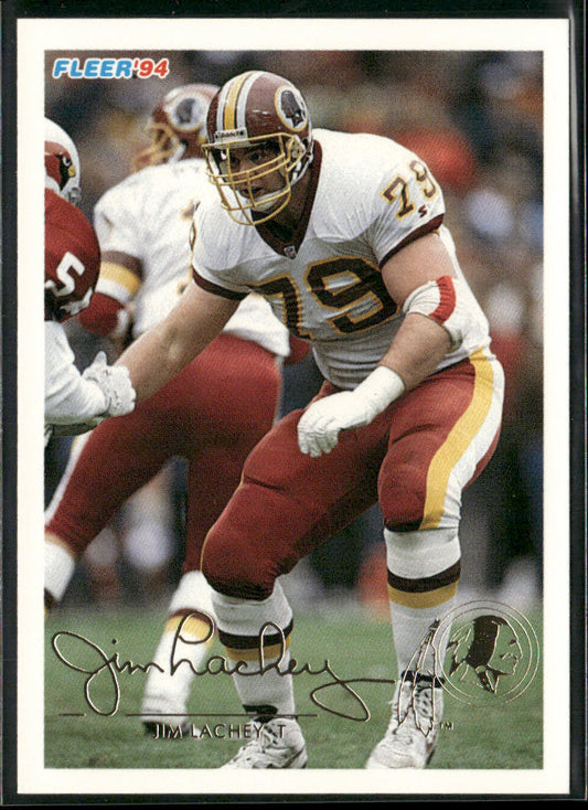 Jim Lachey 1994 Fleer #469 Washington Redskins