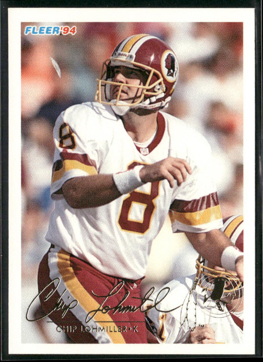 Chip Lohmiller 1994 Fleer #470 Washington Redskins
