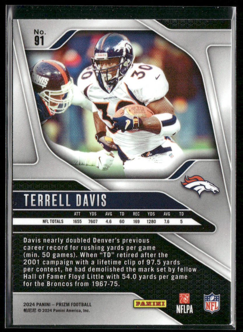 Terrell Davis 2024 Panini Prizm #91 Denver Broncos