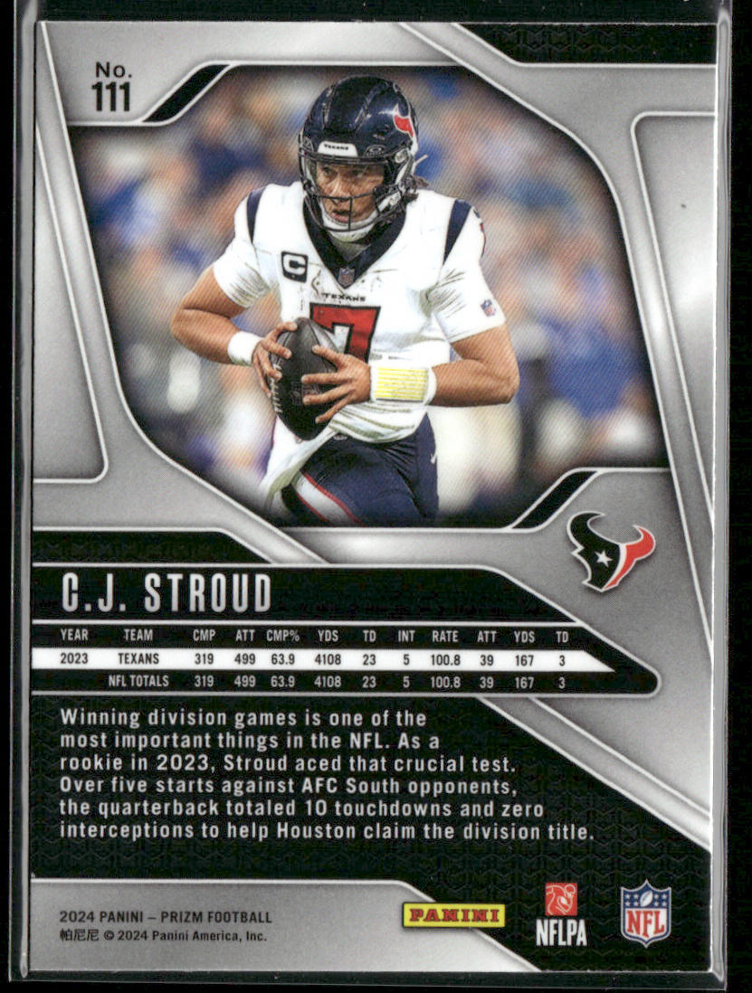 C.J. Stroud 2024 Panini Prizm #111 Houston Texans