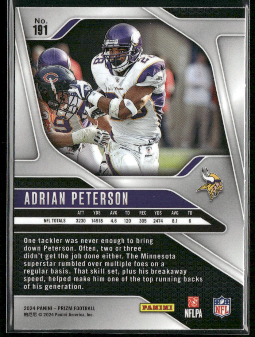 Adrian Peterson 2024 Panini Prizm #191 Minnesota Vikings