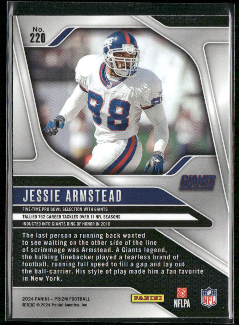 Jessie Armstead 2024 Panini Prizm #220 New York Giants