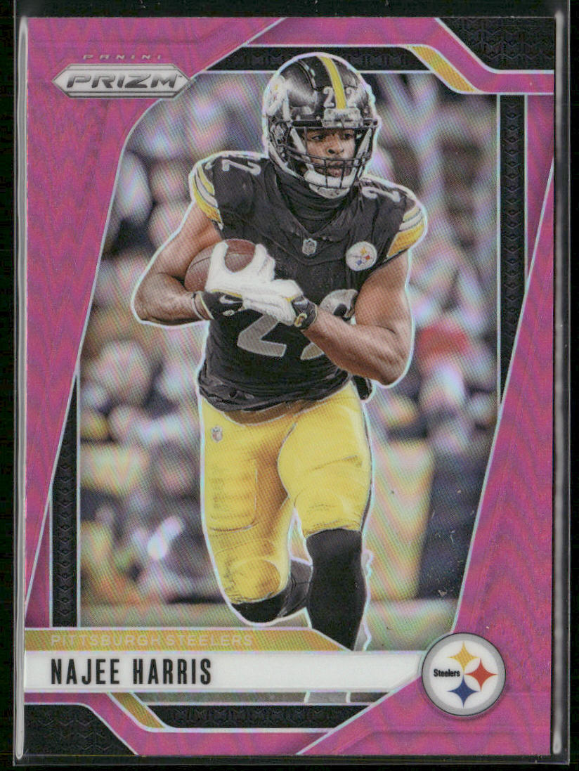 Najee Harris 2024 Panini Prizm Pink Pulsar #241 Pittsburgh Steelers
