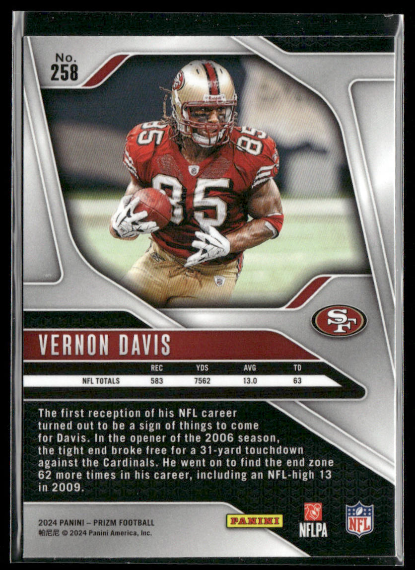Vernon Davis 2024 Panini Prizm #258 San Francisco 49ers