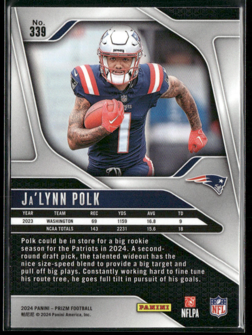 Ja'Lynn Polk 2024 Panini Prizm #339 RC New England Patriots