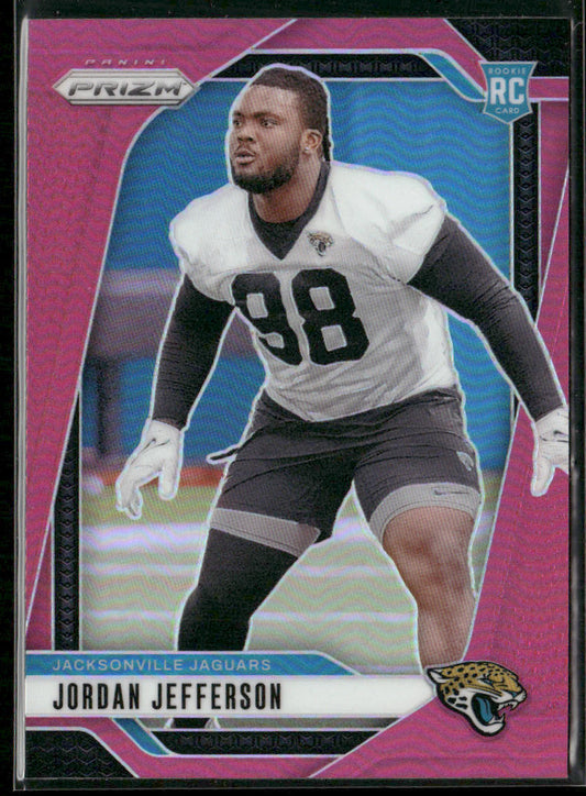 Jordan Jefferson 2024 Panini Prizm Pink Pulsar #358 RC Jacksonville Jaguars